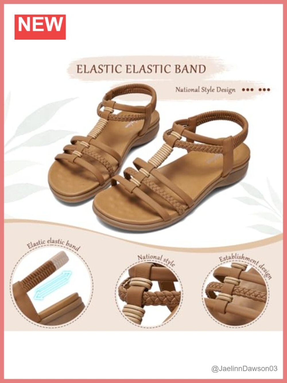 Arch Support Braided Gladiator Flat Sandals Comfort Walking Beach Elastic Ankle